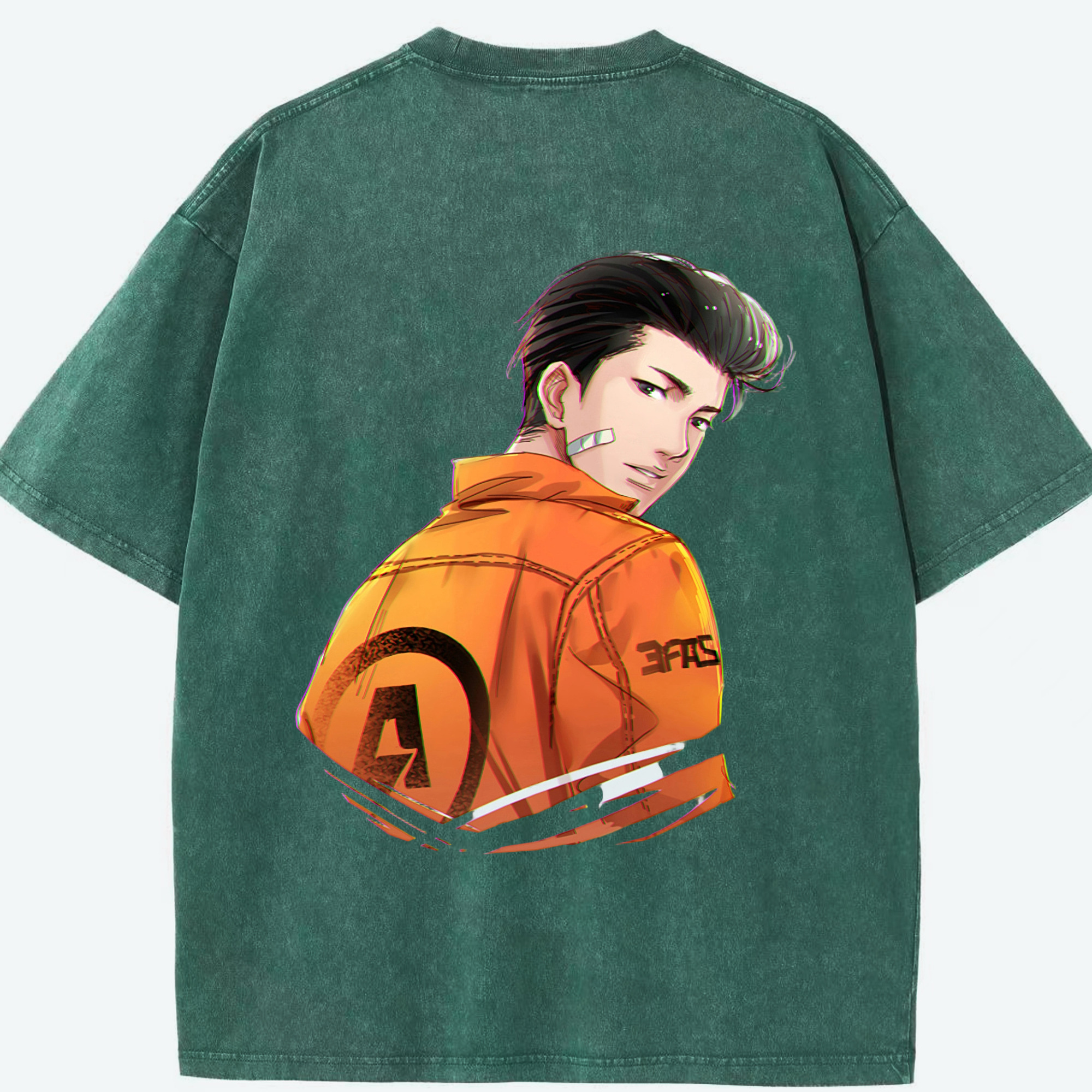 SLAM DUNK／スラムダンク 綿100% ヴィンテージ風 半袖Tシャツ（背面プリント）